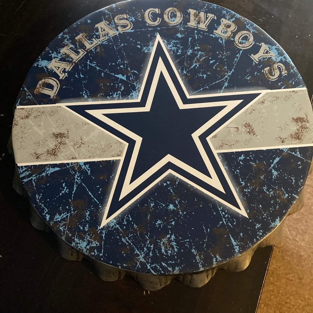 Dallas Cowboys beer cap decor